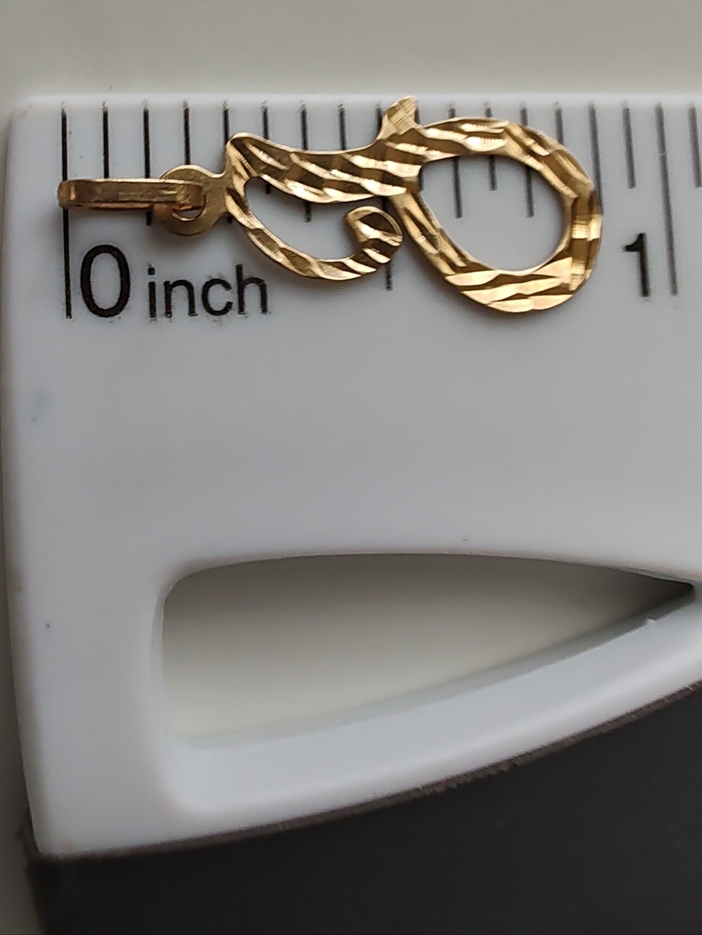 14K Yellow Gold Letter "J" Pendant/Charm/Initial - Picture 4 of 4